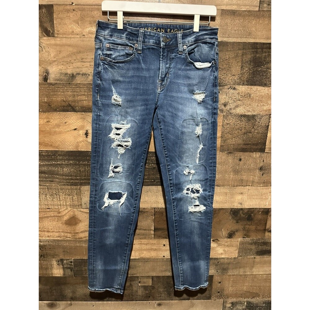 AEO Mens American Eagle 30 x 32 Distressed Jeans Skinny